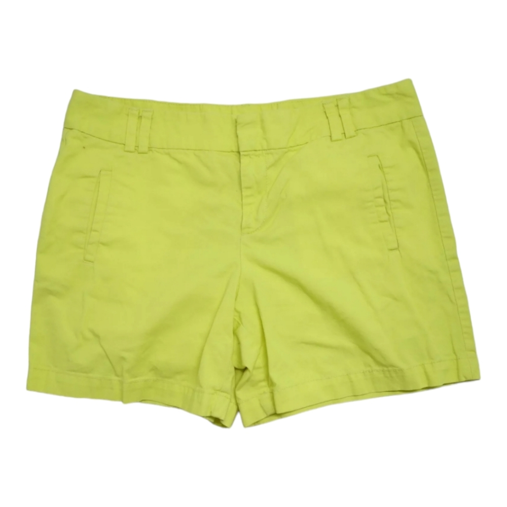 Loft Ann Taylor Chartreuse Yellow Green Chino Shorts Women's Size 12